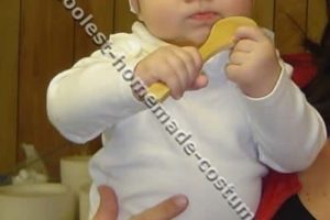 Genial disfraz de Pillsbury Doughboy hecho por ti mismo para niño