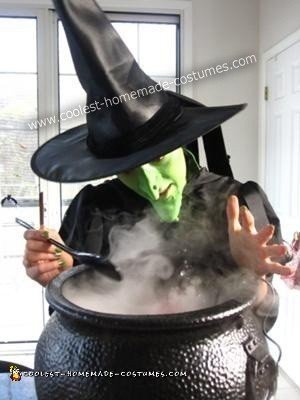 Disfraz de bruja malvada de bricolaje para Halloween