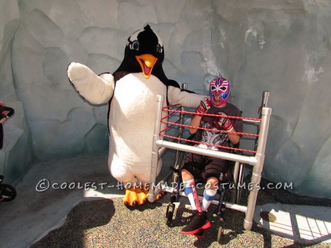 Traje de silla de ruedas de pista de lucha libre