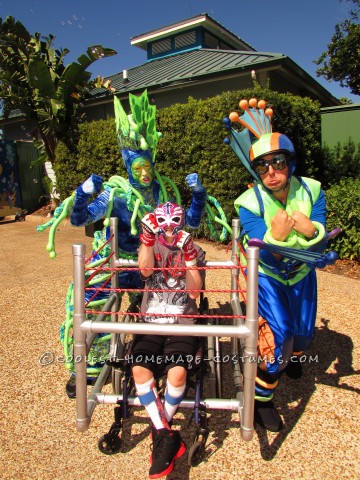 Traje de silla de ruedas de pista de lucha libre