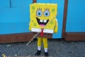 Genial disfraz casero de Bob Esponja para Halloween