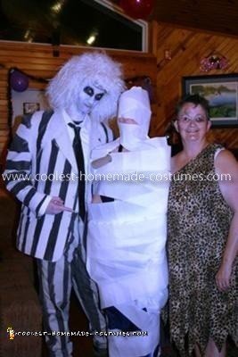 Disfraz de Beetlejuice casero