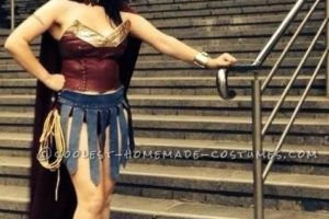 Sexy disfraz de mujer maravilla DIY estilo guerrero amazónico