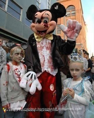 Disfraz casero de familia de zombis de Walt Disney World