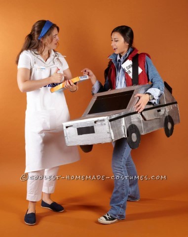 Regreso al futuro Marty McFly y el traje DeLorean