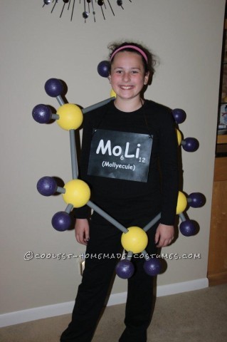 Disfraz de Molly-Ekule para una estudiante de sexto grado amante de la ciencia llamada Molly...