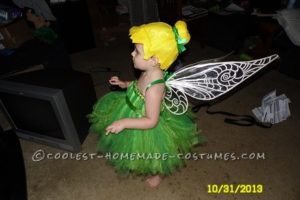 El disfraz de Tinker Bell hecho a mano más lindo para bebé 100%