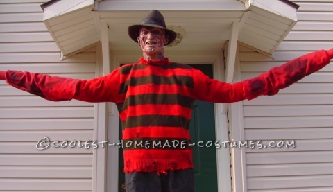 Disfraz de Freddy Krueger de Pesadilla espeluznante en Elm Street