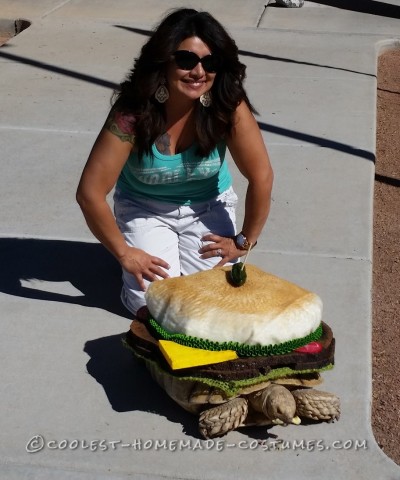 Disfraz de hamburguesa de hamburguesa de tortuga de cocción lenta