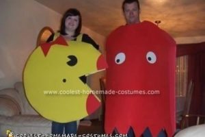 El disfraz casero más chulo de Miss Pac Man y Blinky Ghost