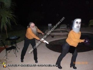Disfraz casero para una pareja de Wii y Mii