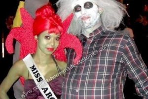 El disfraz casero más cool de la pareja Miss Argentina y Beetlejuice