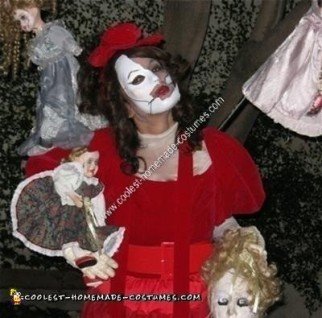 Disfraz de Halloween de colección de muñecas de porcelana espeluznante hecho a mano