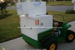 El disfraz de Halloween más genial con un camión con cubo
