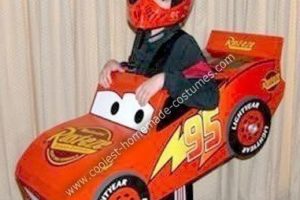 El disfraz de auto de carrera casero más genial de Lightning McQueen