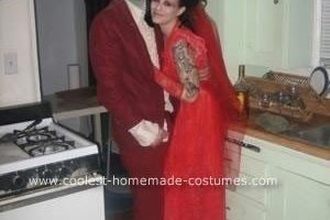 El disfraz de boda casero más chulo de Lydia y Beetlejuice