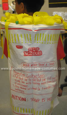 Disfraz de Halloween de taza de fideos