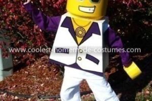 El disfraz de minifigura de Lego de The Coolest Disco Dude