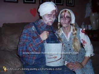 Disfraz casero Jack y Jill se cayeron por la colina