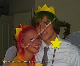 Disfraz casero para pareja Cosmo y Wanda de Padrinos Mágicos