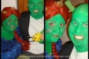 El mejor disfraz casero de pareja de Shrek y Fiona para Halloween