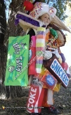 Traje de comida chatarra casera