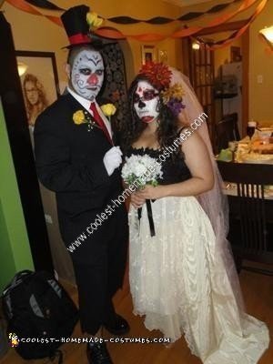 Disfraz casero de los novios Dia de los Muertos