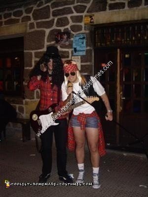 Disfraz casero para pareja AXL Rose y Slash