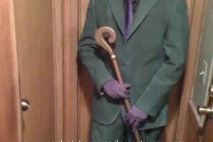 Genial disfraz casero de Riddler para Halloween