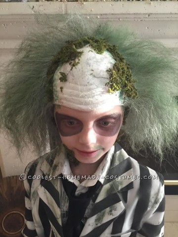 Genial disfraz de Beetlejuice para niño