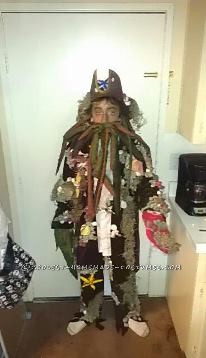 Genial disfraz de Davy Jones para un niño de 12 años