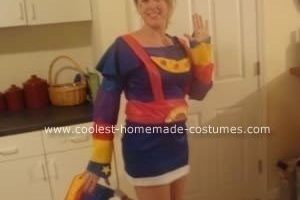 Genial disfraz de Halloween de Rainbow Brite DIY