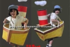 Genial disfraz de barco hecho en casa