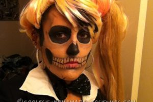 Genial disfraz de esqueleto de Lady Gaga Born This Way