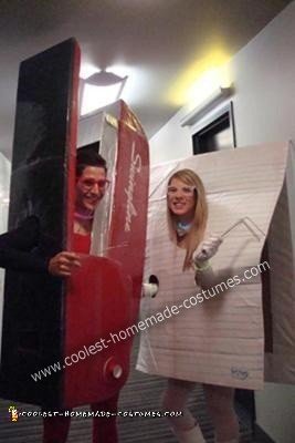 Grapadora balancín de bricolaje y traje de papel de pareja Hilroy