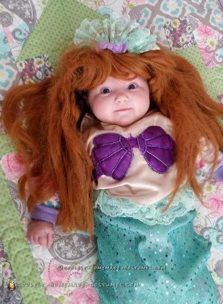 Lindo disfraz de sirenita para niña