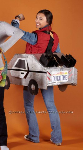 Regreso al futuro Marty McFly y el traje DeLorean