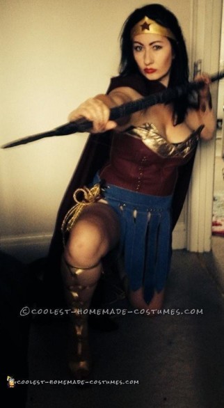Sexy disfraz de mujer maravilla DIY estilo guerrero amazónico