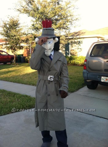 Traje original de Inspector Gadget con helicóptero y brazo retráctil