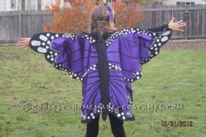 Disfraz de mariposa Majesty morado hágalo usted mismo para niña