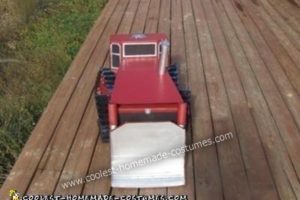 El mejor disfraz de bulldozer transformador hecho en casa para niños