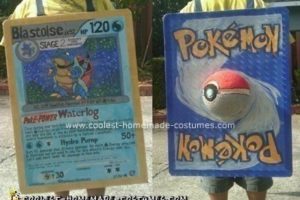 El mejor disfraz casero de pokemon Blastoise Card