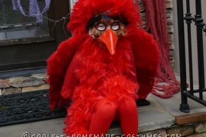 Disfraz de pájaro rojo última hora sin coser
