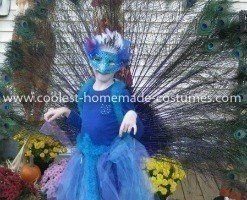 Increíble disfraz de pavo real de bricolaje