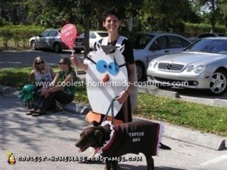 Disfraz casero Tootsie Roll para perro