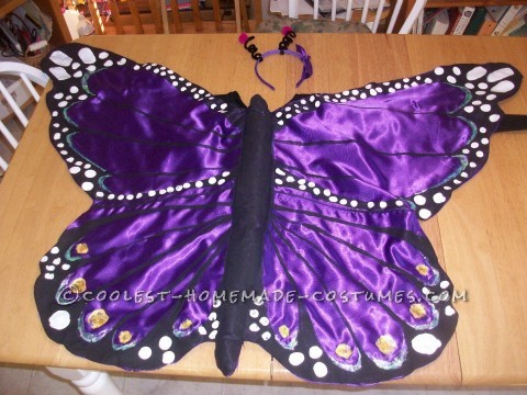 Disfraz de mariposa Majesty morado hágalo usted mismo para niña