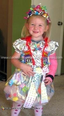 Disfraz de princesa de caramelo casero