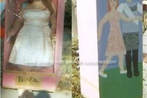 Genial disfraz casero de Barbie en una caja